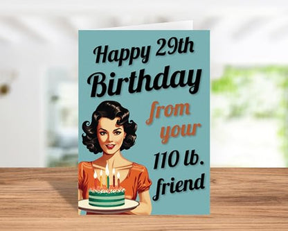 Funny Birthday Card for Her (Pop-Art) with Envelope